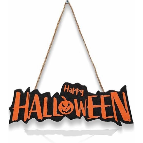 Happy Halloween Door Welcome Sign Small Door Hanging Sign, Pumpkin Halloween - Picture 8 of 8